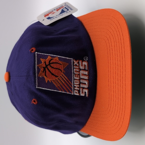 Starter| NWT Vintage NBA The Phoenix Suns Purple Sports Cap Snap Back Green Brim - Picture 8 of 11